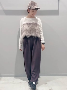 「GLOBAL WORK（グローバルワーク）のアイテム（キャップ）」を使った、yochiko713さん（レディース・148cm）の秋コーディネート