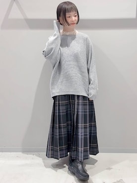 「GLOBAL WORK（グローバルワーク）のふわふわHugmeドルマンプルオーバー/595406（ニット/セーター）」を使った、yochiko713さん（レディース・148cm）の秋コーディネート