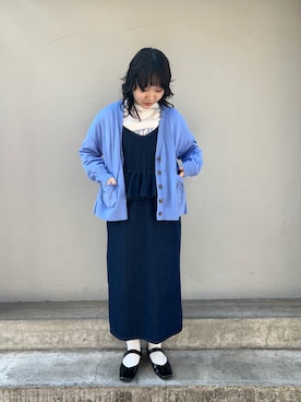 「Samansa Mos2 blue（サマンサモスモスブルー）のアイテム（ワンピース/ドレス）」を使った、はさん（レディース・158cm）の春コーディネート