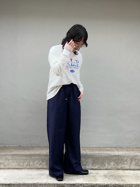 「ドットパンツ」｜はさん（レディース・158cm）の冬コーディネート
