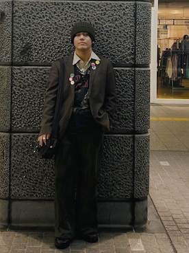 「Hawkins（ホーキンス）のアイテム」を使った、はちくろさん（メンズ・166cm）の春コーディネート