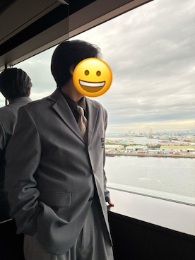 「アイテム（ネクタイ）」を使った、はちくろさん（メンズ・166cm）の秋コーディネート