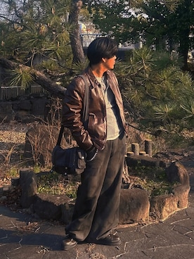 「GRANCY（グランシー）のアイテム」を使った、はちくろさん（メンズ・166cm）の春コーディネート