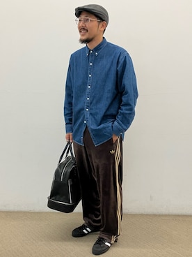 「adidas（アディダス）のFB TPベロア / ファイヤーバード トラックパンツ ベロア / ジャージ / アディダスオリジナルス adidas Originals（その他パンツ）」を使った、KSさん（メンズ・170cm）の秋コーディネート