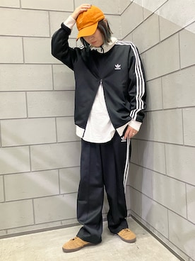 「アイテム（ジャージ）」を使った、SSさん（レディース・160cm）の冬コーディネート