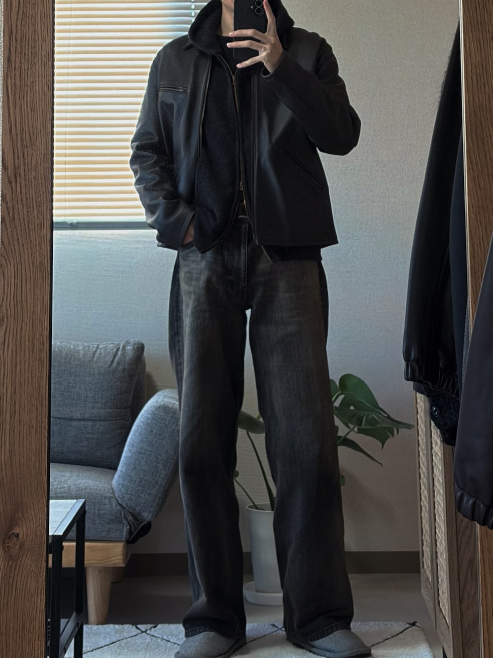 LIDNM（リドム）の「VINTAGE WASHED LEATHER ZIP（ブルゾン）」 - WEAR