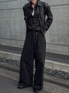 LIDNM（リドム）の「VINTAGE WASHED LEATHER ZIP（ブルゾン）」 - WEAR