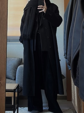 「アイテム（ストール/ショール）」を使った、凪さん（メンズ・172cm）の冬コーディネート