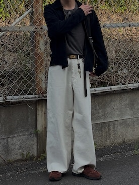 「LIDNM（リドム）のアイテム」を使った、凪さん（メンズ・172cm）の春コーディネート