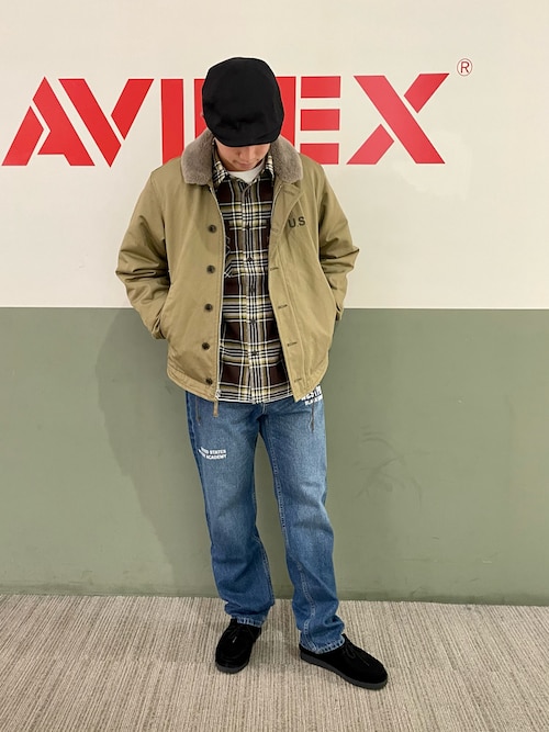 《COLLECTION》COTTON CHECK EMBROIDERY SHIRT / コットン チェック エンブロイデリー シャツ / AVIREX / アヴィレックス