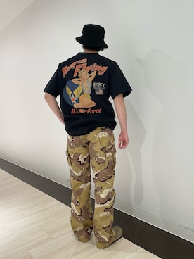 REIMAさんの「COTTON RIP STOP FATIGUE PANTS / コットン リップストップ ファティーグ パンツ / AVIREX / アヴィレックス」を使ったコーディネート