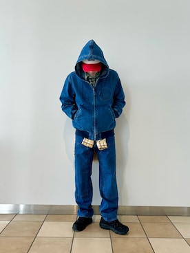 「AVIREX（アヴィレックス）のアイテム（キャップ）」を使った、REIMAさん（メンズ・172cm）の冬コーディネート