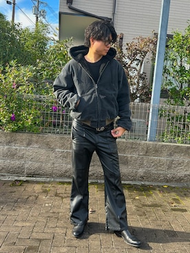 「Ellno Loset（エルノロゼット）のアイテム（スラックス）」を使った、ttkkkkaaさん（メンズ・183cm）の秋コーディネート