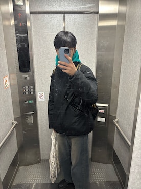 「アイテム（ダウンジャケット/コート）」を使った、keikun✓⃝さん（メンズ・182cm）の冬コーディネート