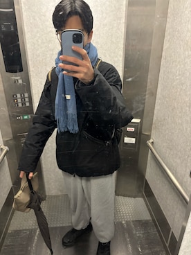 「アイテム（ダウンジャケット/コート）」を使った、keikun✓⃝さん（メンズ・182cm）の冬コーディネート