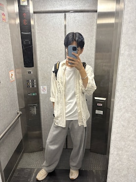 「アイテム（スウェットパンツ）」を使った、keikun✓⃝さん（メンズ・182cm）の秋コーディネート