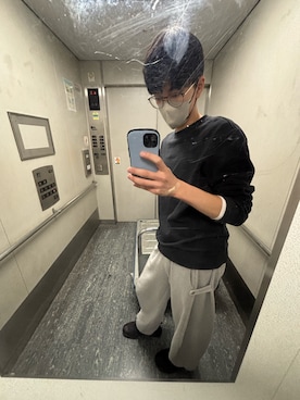 「アイテム（スウェットパンツ）」を使った、keikun✓⃝さん（メンズ・182cm）の秋コーディネート