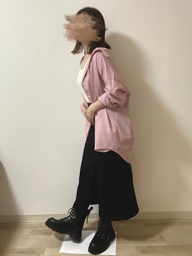 「ジーナシス」｜「アイテム（タンクトップ）」を使った、きょた。さん（レディース・162cm）の春コーディネート