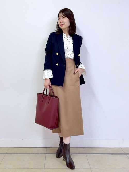 ストレッチ金ボタンブレザージャケット（テーラードジャケット）｜ROPE