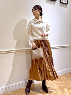 「アイテム（スカート）」を使った、kanaさん（レディース・165cm・20代）の秋コーディネート