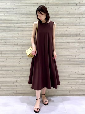 「雨の日」｜「アイテム（ワンピース/ドレス）」を使った、kanaさん（レディース・165cm）の夏コーディネート