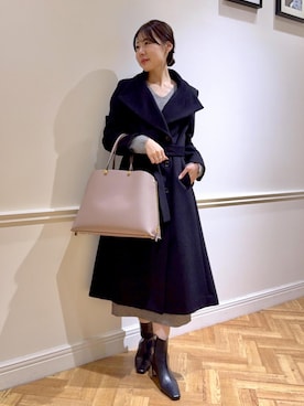 「アイテム（ステンカラーコート）」を使った、kanaさん（レディース・165cm）の秋コーディネート
