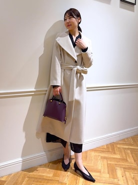 「アイテム（ステンカラーコート）」を使った、kanaさん（レディース・165cm）の秋コーディネート