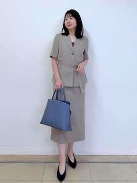 「アイテム（テーラードジャケット）」を使った、kanaさん（レディース・165cm・20代）の夏コーディネート