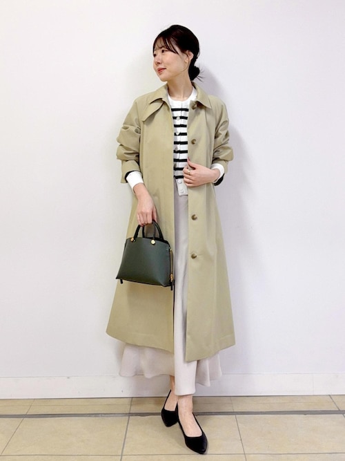 ツイルクロス ステンカラースプリングコート（ステンカラーコート