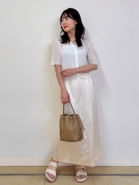 「アイテム（カーディガン/ボレロ）」を使った、kanaさん（レディース・165cm・20代）の夏コーディネート
