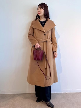 「アイテム（ステンカラーコート）」を使った、kanaさん（レディース・165cm）の夏コーディネート
