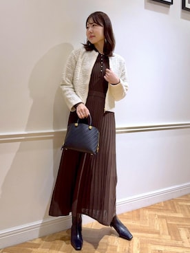 「アイテム（ドレス）」を使った、kanaさん（レディース・165cm）の冬コーディネート