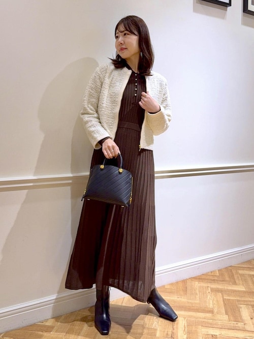 45R コットンツイード ボレロカーディガン セール】ツイードVネックカーディガン（カーディガン/ボレロ）｜URBAN