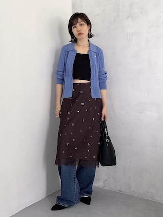「VIS(ビス)のハートスタッズストレートデニム(デニムパンツ)」を使った、_ichiさん(レディース・154cm)の秋コーディネート