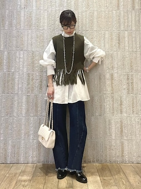 「アイテム（ベスト）」を使った、_ichiさん（レディース・154cm・30代）の冬コーディネート