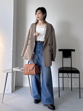 「骨格ナチュラル」｜_ichiさん（レディース・154cm）の冬コーディネート