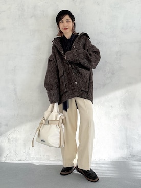 「アイテム（カバーオール）」を使った、_ichiさん（レディース・154cm）の冬コーディネート