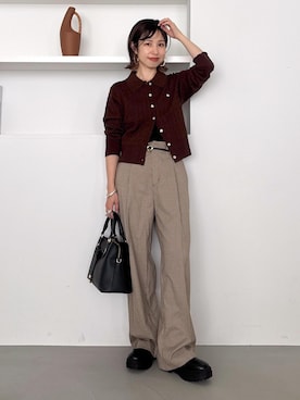 「アイテム（スラックス）」を使った、_ichiさん（レディース・154cm・30代）の夏コーディネート