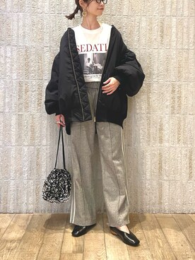 「VIS（ビス）のアイテム（ブルゾン）」を使った、_ichiさん（レディース・154cm）の秋コーディネート