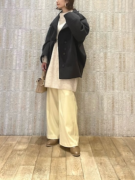 「VIS（ビス）のアイテム（ステンカラーコート）」を使った、_ichiさん（レディース・154cm）の秋コーディネート