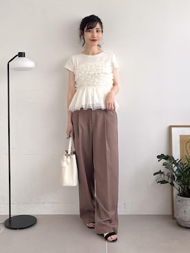 「VIS（ビス）のアイテム（パンツ）」を使った、_ichiさん（レディース・154cm）の夏コーディネート