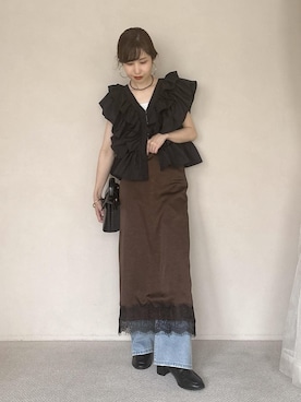 「フェミニンカジュアル」｜_ichiさん（レディース・154cm）の夏コーディネート