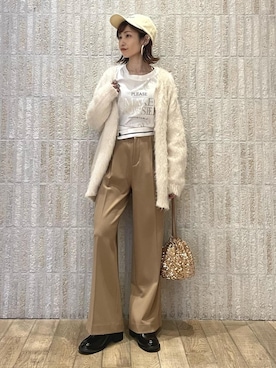 「154cmコーデ」｜「アイテム（ローファー）」を使った、_ichiさん（レディース・154cm）の冬コーディネート