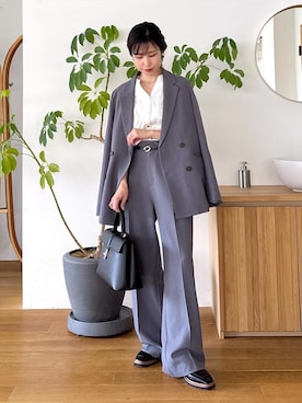 「アイテム（スラックス）」を使った、_ichiさん（レディース・154cm・30代）の秋コーディネート