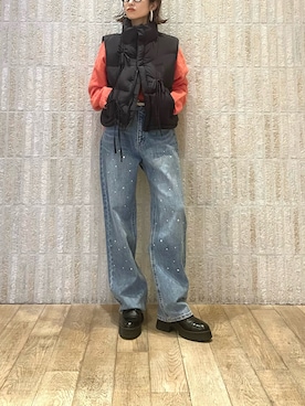 「アイテム（ダウンベスト）」を使った、_ichiさん（骨格ナチュラル・レディース・154cm）の秋コーディネート