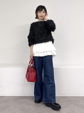 「アイテム（ボストンバッグ）」を使った、_ichiさん（レディース・154cm・30代）の秋コーディネート