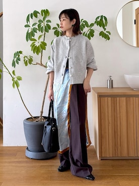 「アイテム（バンダナ/スカーフ）」を使った、_ichiさん（レディース・154cm）の秋コーディネート