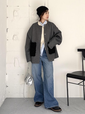 「アイテム（その他アウター）」を使った、_ichiさん（レディース・154cm・30代）の冬コーディネート