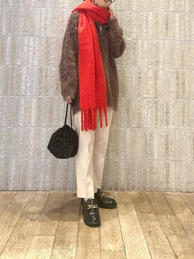 「マイベストコーデ2023」｜「アイテム（スラックス）」を使った、_ichiさん（レディース・154cm）の冬コーディネート