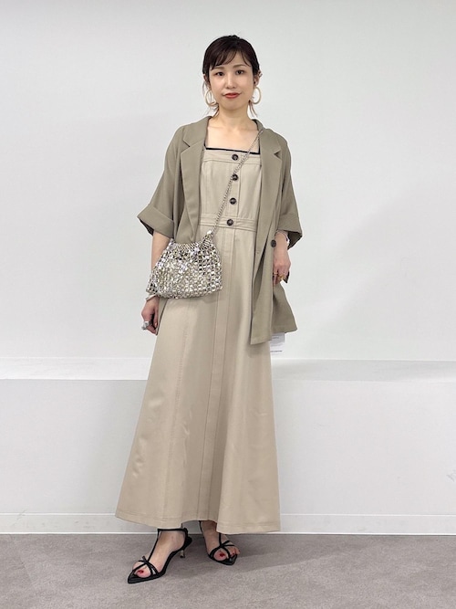 POLO BCS】VIS別注フロントボタンツイルワンピース（ワンピース